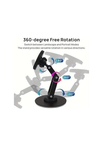 Masaüstü Telefon Tutucu Manyetik Mıknatıslı Metal Taban 360 Derece