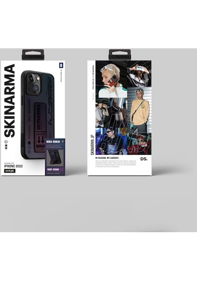 Apple Uyumlu iPhone 14 Plus Kılıf Skinarma Standlı Deri Görünümlü Kira Kobai Kapak
