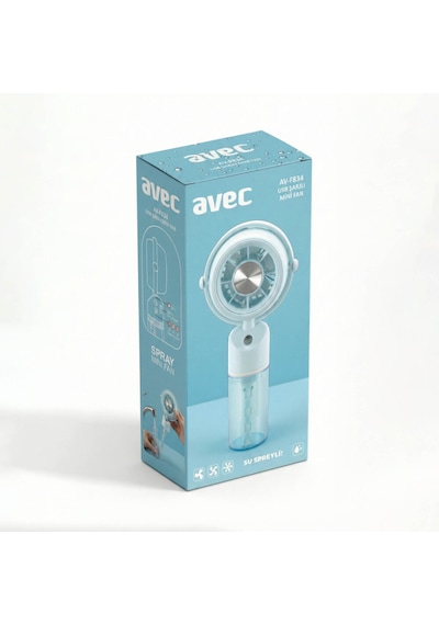 Avec Av-f834 Usb Şarjlı Su Spreyli Mini Fan