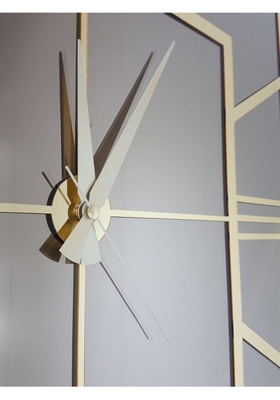 Ayna Denizi Golden Quare Bronze Model Altın Bronz Renk 60 CM x 60 CM Dekoratif Aynalı Duvar Saati Altın