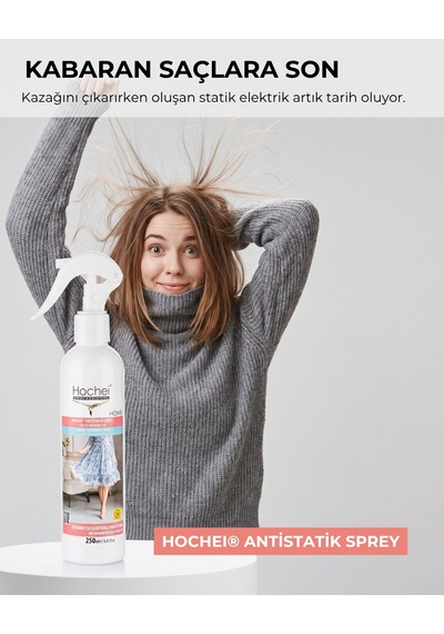 Toptancı Paketi Hochei Antistatik Sprey - Tekstil Ürünleri İçin 250 Ml X 24 Adet 24'lü Set