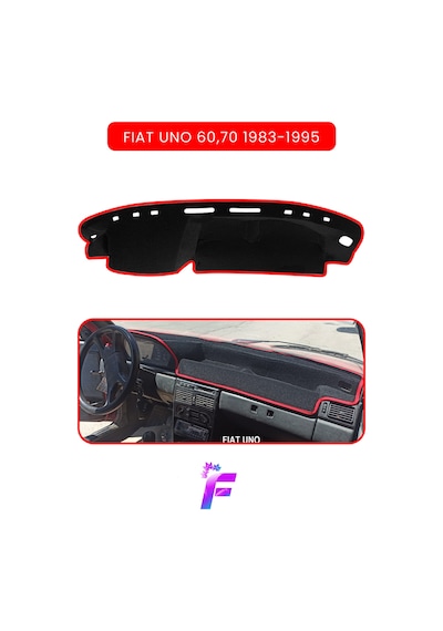 Fıat Uno 1983-1995 Uyumlu Ön Göğüs Örtüsü Yansıma Önleyici Kolay Montaj Oto Aksesuar Tb63 Kırmızı