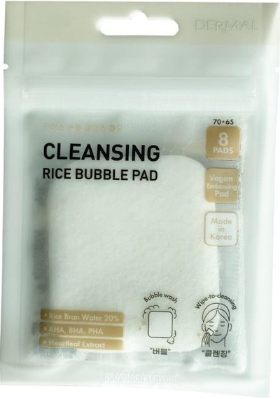 Dermal Rice Bubble Temizleme Pedi Makyaj Temizleyici Peeling Etki Nemlendirici Temizleme Ped 8 Adet