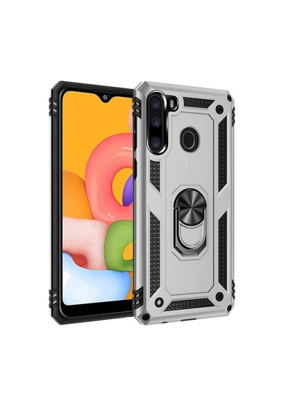 Samsung Uyumlu Galaxy A21 Kılıf Zore Vega Kapak Gri