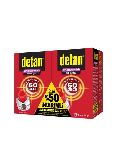 3 Adet Detan Elektro Likit Sinekkovar Yedek 60 Gece 2.si %50 İndirimli