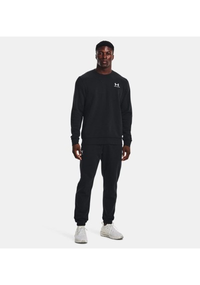 Under Armour Erkek UA Essential Fleece Bisiklet Yaka 1374250-001 Siyah