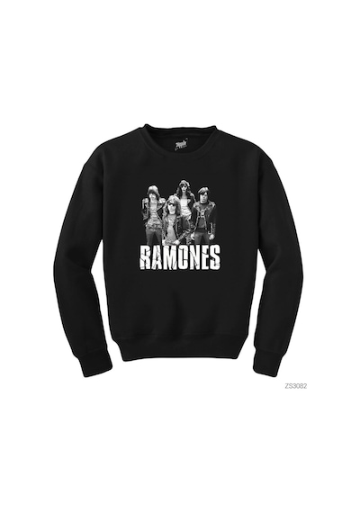 Ramones Band Siyah Sweatshirt Siyah