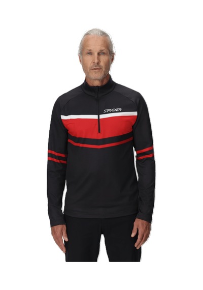 Spyder Spyder Legacy 1/2 Zip Erkek İçlik Üst 6000 Siyah