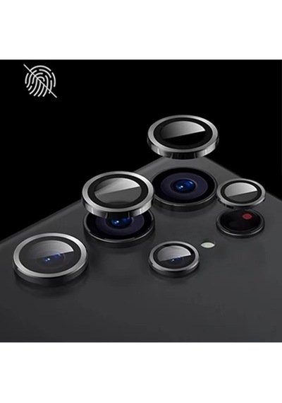 Samsung Uyumlu Galaxy S23 Plus Zore Kamera Lens Koruyucu Cam Filmi Siyah