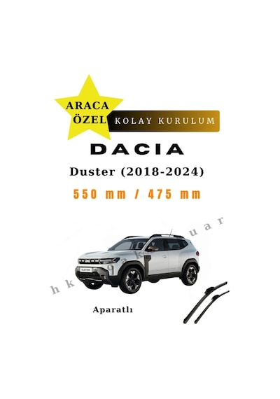 Dacia Duster 2018-2024 Araca Özel Silecek Ön İki