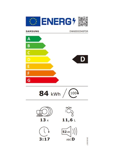 Samsung DW60DG540FSR 4 Programlı 13 Kişilik Bulaşık Makinesi