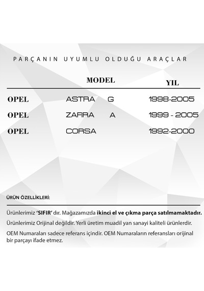 Opel Astra G, Zafira A, Corsa Için Direksiyon Airbag Kapagi 560936629