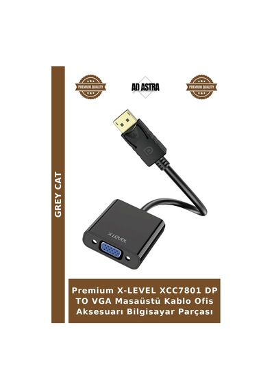Premium X-level Xcc7801 Dp To Vga Masaüstü Kablo Ofis Aksesuarı Bilgisayar Parçası