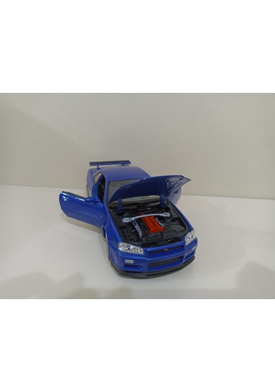 Nissan Skyline Gtr R34 Blue 1 24 Ölçek Model Araba
