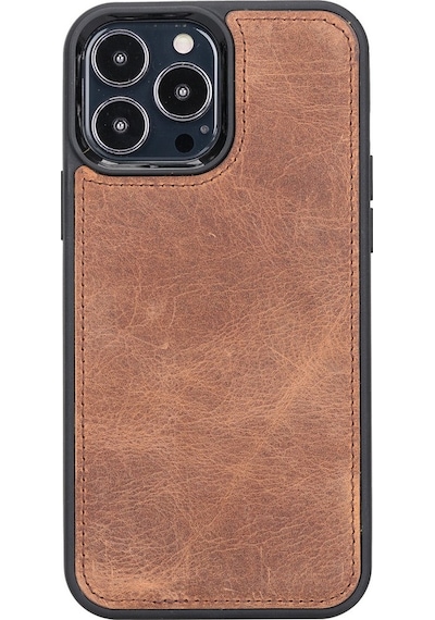 Plm Apple İphone 13 Pro Max Uyumlu Deri Cüzdanlı Kılıf G2 Kahverengi Acı Kahverengi