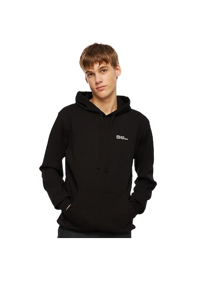 Jack Wolfskin Tommy Hoody Erkek Kapüşonlu Sweatshirt-9086 Siyah