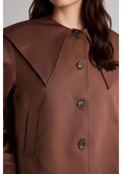 Defacto Relax Fıt Gabardin Trençkot H2393ax26spbn192 Kahve-bn192