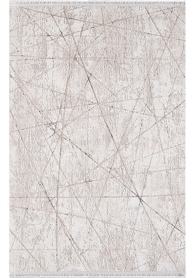 Artemis Halı Romantik 02429a Krem Bej Çizgi Desenli Halı Krem