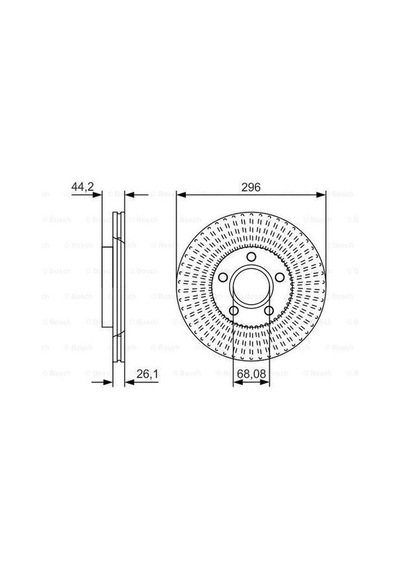 Bosch 0986479d15 Fren Diski Ön 296 26 24 Mm . Yüksek Karbon Alaşımlı
