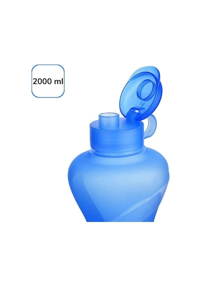 Buffer 2000ml Kapasiteli Sporcu Tipi Suluk Pratik El Matarası Tp-487 Mavi Plastik Diğer