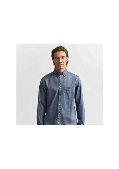 Gant Erkek Lacivert Regular Fit Düğmeli Yaka Oxford Gömlek-24292