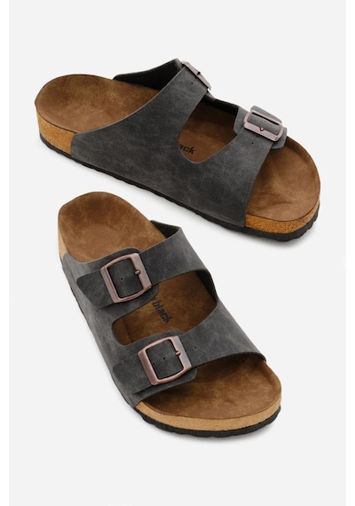 Tonny Black Poli Taban Çift Tokalı Ayarlamalı Unisex Füme Terlik Tbacr928 Füme