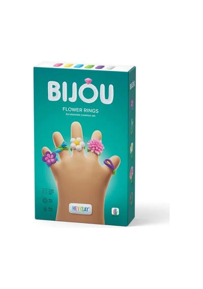 Hey Clay Yaratıcı Kil Seti - Flower Rings Çok  Renkli