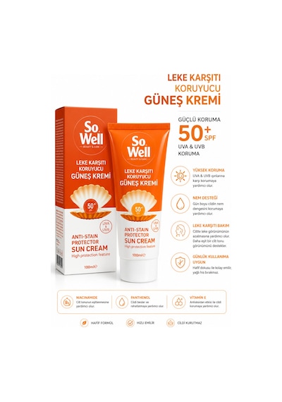 So Well Güneş Kremi Spf50+ 100 Ml