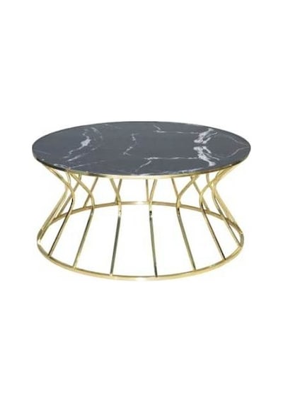 Orta Sehpa Brc Cadde Model Siyah Mermer Temper Cam Metal transmisyon GOLD renk Kaplama El Yapımı Orta Sehpa Brc Cadde Model Siyah Mermer Temper Cam Metal transmisyon GOLD renk Kaplama El Yapımı