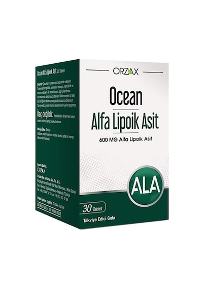 Orzax Alfa Lipoik Asit 600 Mg 30 Tablet