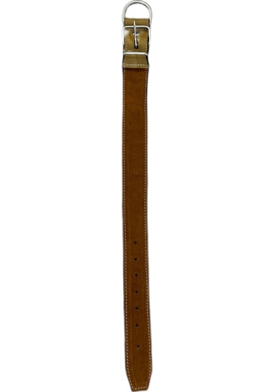 Lnleather El Yapımı Vaketa Deri Taba Orta Irk Köpek Tasması 60 CM Taba