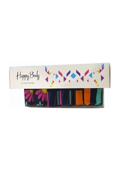 Happy Body (ART.10274 ) 6 Çift Unisex Penye Özel Kutulu Neon