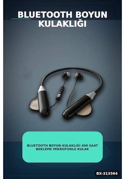 Bay Bluetooth 4.0 Boyun Kulakligi Mikrofonlu Ses Kontrollu 400 Saat Bekleme Suresi 10m Menzil Bx-313564 Najmaddin