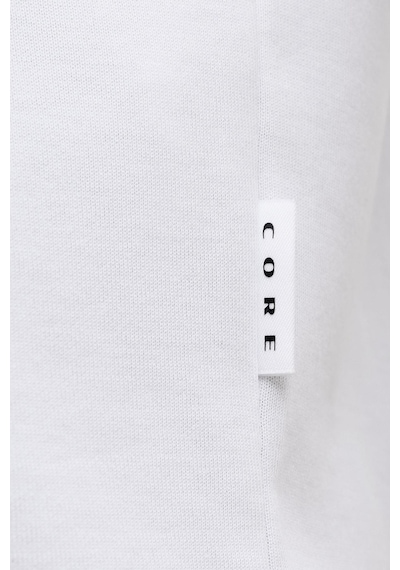 Jack & Jones Jcofusıon Erkek Basic Tişört Bisiklet Yaka, Göğüs Logolu Beyaz