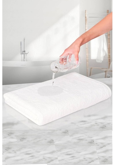 Otel Banyo Havlusu %100 Pamuklu 90x150 Cm Beyaz 16/1 Aksoft 610 Gr Beyaz