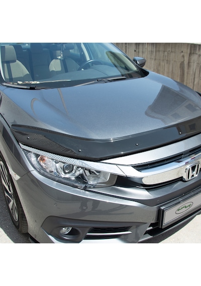 Eurocap Honda Civic 10 Ön Kaput Koruma Rüzgarlık 3Mm Abs 2016-›