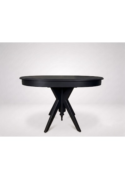 Vintera Açılır Oval Ahşap Mutfak Masası 80x120 Siyah