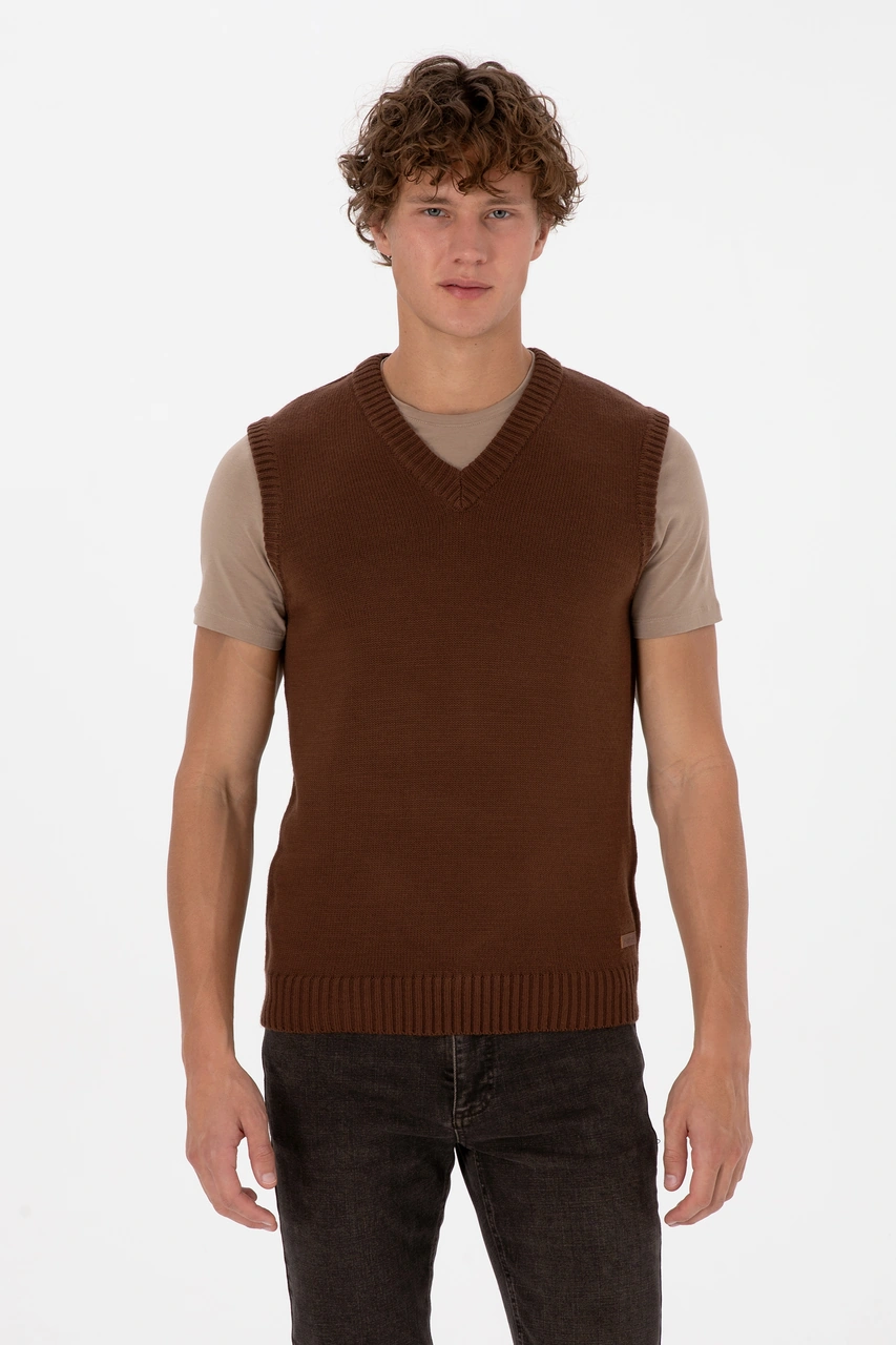 U.s. Polo Assn. Erkek Kahverengi Süveter 50318158-vr029 Kahverengi