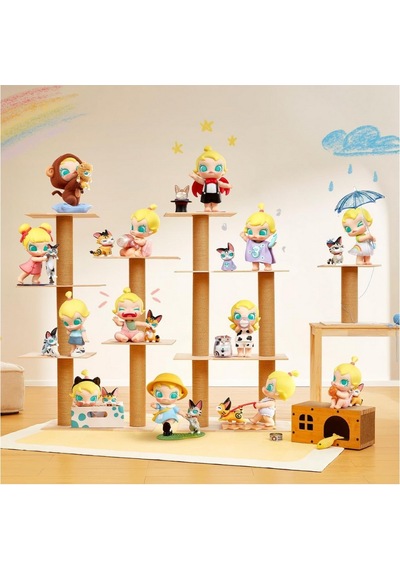 Pop Mart Baby Molly & Baby Tabby, Rastgele Anime Serisi Figürleri, Koleksiyon Ve Aksiyon Oyuncak Action Figure