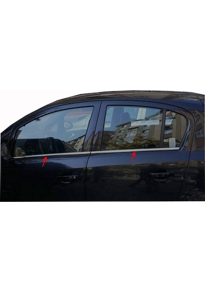Opel Corsa D Krom Cam Çıtası 6 Parça 2007-2015 Paslanmaz Çelik N11.4733