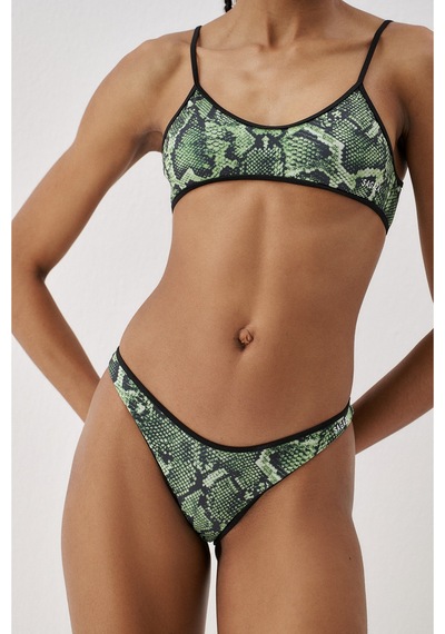 Sagaza Studio Ss6056 Yılan Desenli Bikini Set Yesıl