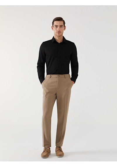 Lcw Vision Siyah Slim Fit Uzun Kollu Erkek Gömlek
