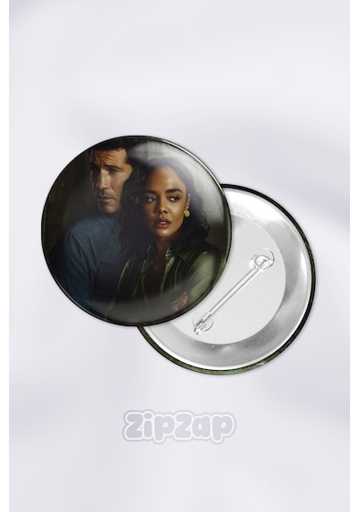 His & Hers Dizi Çanta Süsü Rozet İğneli Buton Rozet Seti 1 Adet Tekli