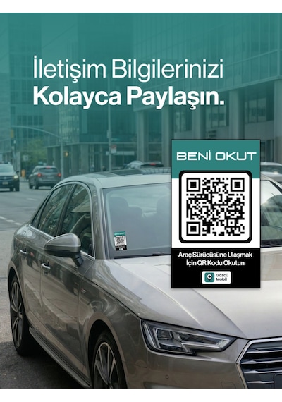 Gözcü Mobil 2'li Qr Numarasız Numaratör Yeni Nesil Araç Motosiklet Numara Gizler Oto Park Kartı Dijital Kimlik