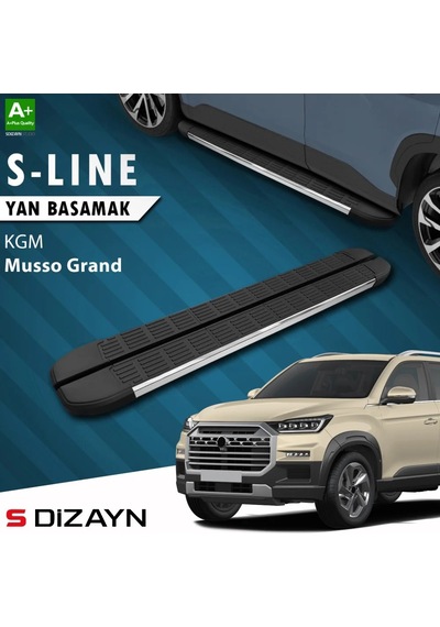 S-dizayn Kgm Musso Grand S-line Krom Yan Basamak 213 Cm 2026 Üzeri A+ Kalite