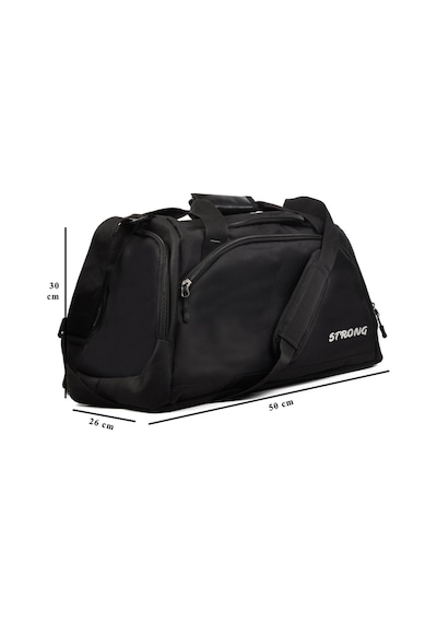 Strong Bag Unisex Ayakkabı Bölmeli Spor Ve Antrenman Çantası , Geniş Bavul Seyahat Çantası, Fitness El Çantası Yn03 Siyah