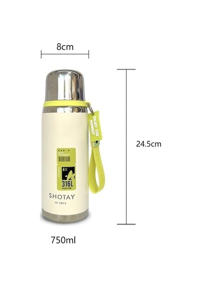 Shotay Premium Termos 750ml Ekru