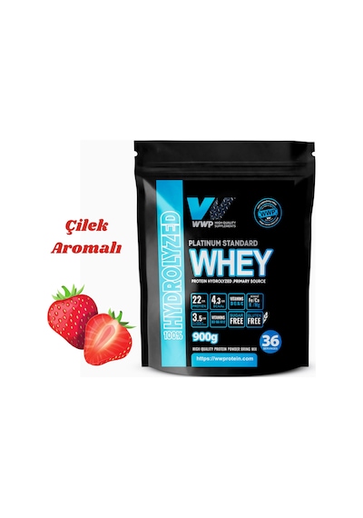 Wwp Platinum Standard Whey Protein Hydrolyzed Tozu 900g Çilek Aromalı. Çilek
