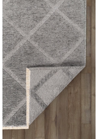 Rodney Vl Yıkanabilir Kaydırmaz Çift Taraf Pamuk Dokuma Beyaz Rix Premium Kalite Kilim K.gümüş