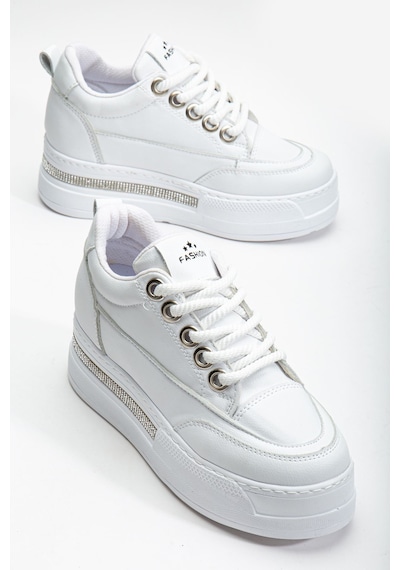 Granes Kadın Beyaz Gizli Topuk Sneaker Beyaz